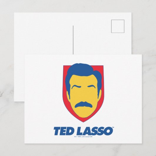 Ted Lasso | Face Icon Postkarte (Vorne/Hinten)