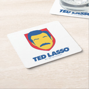 Ted Lasso   Face Icon Rechteckiger Pappuntersetzer