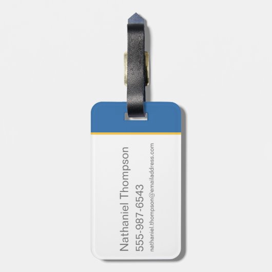 Ted Lasso | Fútbol is Life Stripe Pattern Gepäckanhänger (Rückseite vertikal)