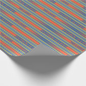 Ted Lasso | Fútbol is Life Stripe Pattern Geschenkpapier (Ecke)