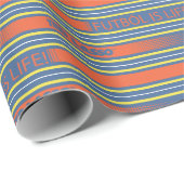 Ted Lasso | Fútbol is Life Stripe Pattern Geschenkpapier (Rolleneckpunkt)