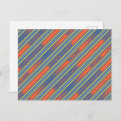 Ted Lasso | Fútbol is Life Stripe Pattern Postkarte (Vorne/Hinten)