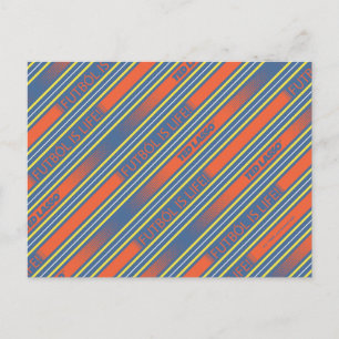 Ted Lasso   Fútbol is Life Stripe Pattern Postkarte