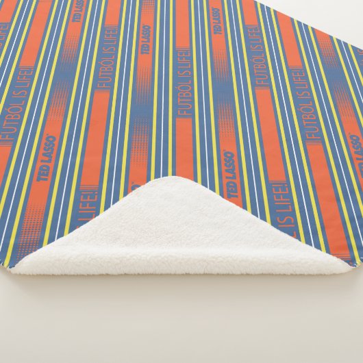 Ted Lasso | Fútbol is Life Stripe Pattern Sherpadecke (3/4)