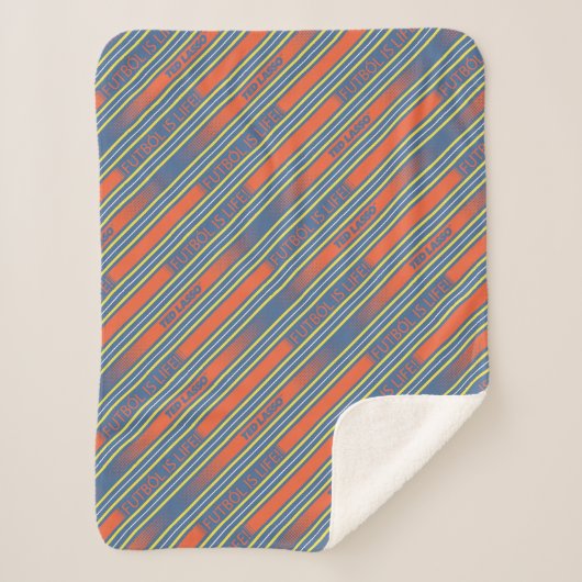 Ted Lasso | Fútbol is Life Stripe Pattern Sherpadecke (Vorderseite)