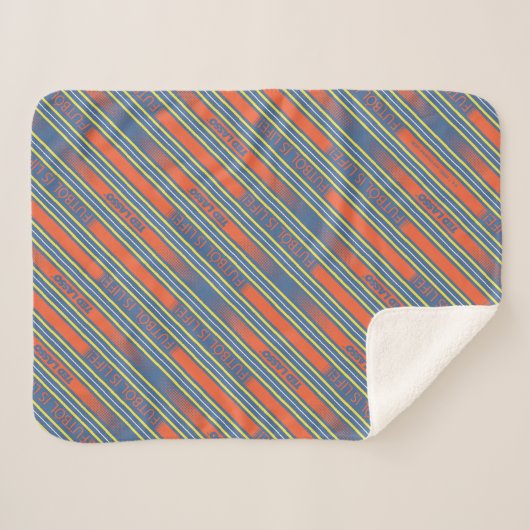 Ted Lasso | Fútbol is Life Stripe Pattern Sherpadecke (Vorderseite (Horizontal))