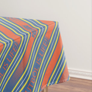 Ted Lasso   Fútbol is Life Stripe Pattern Tischdecke