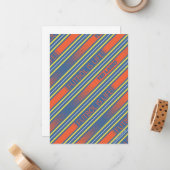 Ted Lasso | Fútbol ist Lebensstreifenmuster Mitteilungskarte (Vorderseite/Rückseite Beispiel)