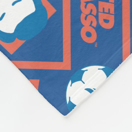 Ted Lasso | Gesichts- und Kugelmuster Fleecedecke (Ecke)