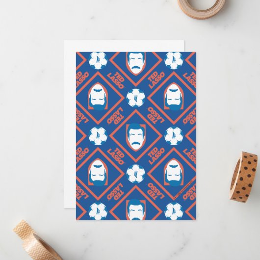 Ted Lasso | Gesichts- und Kugelmuster Mitteilungskarte (Vorderseite/Rückseite Beispiel)