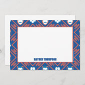 Ted Lasso | Gesichts- und Kugelmuster Mitteilungskarte (Vorne/Hinten)