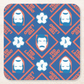 Ted Lasso | Gesichts- und Kugelmuster Rechteckiger Pappuntersetzer (Vorderseite)