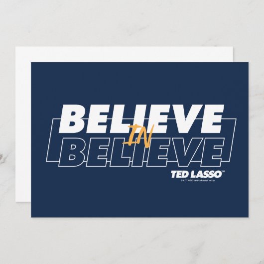 Ted Lasso | Glauben an Glauben Mitteilungskarte (Vorne/Hinten)