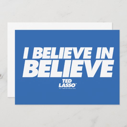 Ted Lasso | Ich glaube an glauben Mitteilungskarte (Vorne/Hinten)