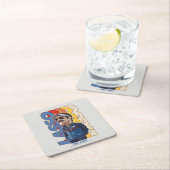 Ted Lasso | Lasso Bobblehead Rechteckiger Pappuntersetzer (Vor Ort)