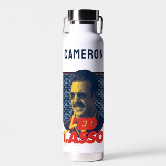 Ted Lasso | Led Tasso Abzeichen | Name hinzufügen Trinkflasche (Vorne)