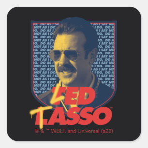 Ted Lasso   Led Tasso Abzeichen Quadratischer Aufkleber