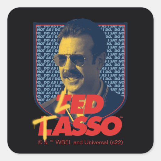 Ted Lasso | Led Tasso Abzeichen Quadratischer Aufkleber (Vorderseite)