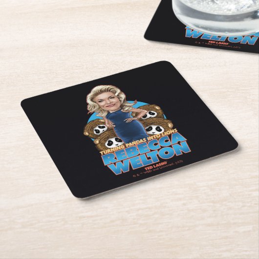 Ted Lasso | Rebecca Welton Bobblehead Rechteckiger Pappuntersetzer (angewinkelt)