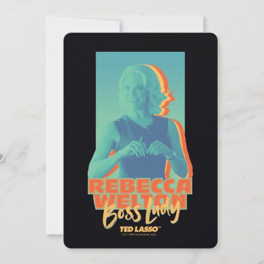 Ted Lasso | Rebecca Welton Boss Lady Graphy Mitteilungskarte (Vorderseite)