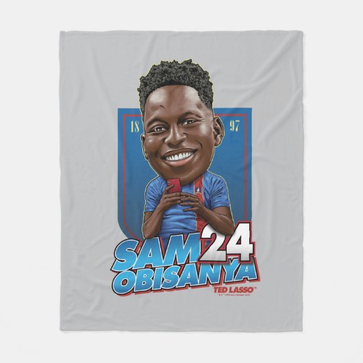 Ted Lasso | Sam Obisanya Bobblehead Fleecedecke (Vorderseite)
