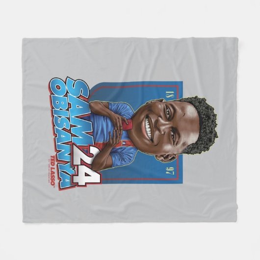 Ted Lasso | Sam Obisanya Bobblehead Fleecedecke (Vorderseite (Horizontal))