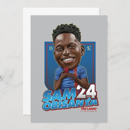 Ted Lasso | Sam Obisanya Bobblehead Mitteilungskarte (Vorne/Hinten)