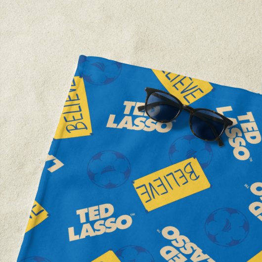 Ted Lasso | Sign and Ball Toss Muster glauben Strandtuch (Beispiel)