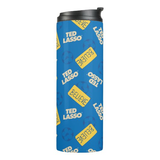 Ted Lasso | Sign and Ball Toss Muster glauben Thermosbecher (Nach links gedreht)
