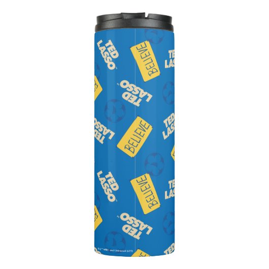 Ted Lasso | Sign and Ball Toss Muster glauben Thermosbecher (Rückseite)
