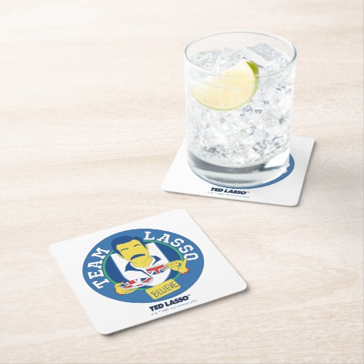 Ted Lasso | Team Lasso Tee Iconic Avatar Rechteckiger Pappuntersetzer (Vor Ort)