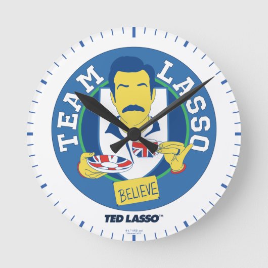 Ted Lasso | Team Lasso Tee Iconic Avatar Runde Wanduhr (Vorderseite)