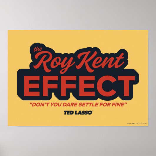 Ted Lasso | The Roy Kent Effect Typografy Graphic Poster (Vorne)