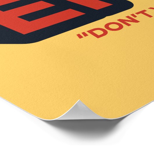 Ted Lasso | The Roy Kent Effect Typography Graphic Poster (Ecke)