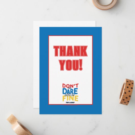 Ted Lasso | Traut euch nicht, euch für die Geldstr Mitteilungskarte (Vorderseite/Rückseite Beispiel)