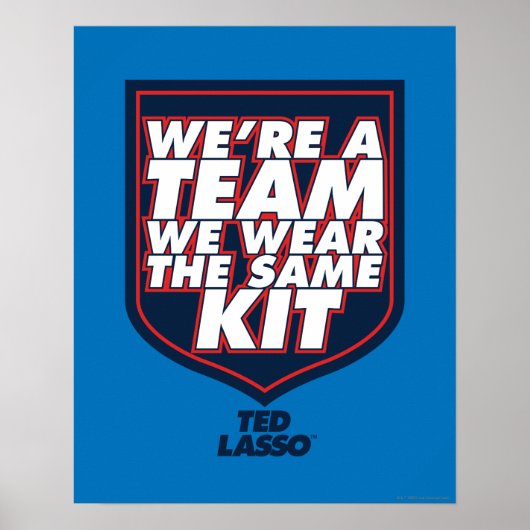 Ted Lasso | We're A Team Typography Graphic Poster (Vorne)