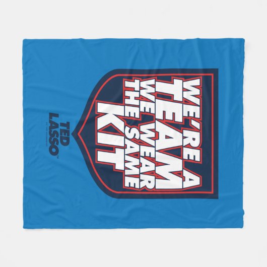 Ted Lasso | Wir sind ein Team Typografy Graphic Fleecedecke (Vorderseite (Horizontal))
