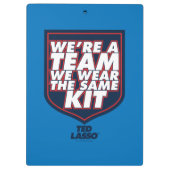 Ted Lasso | Wir sind ein Team Typografy Graphic Klemmbrett (Rückseite)