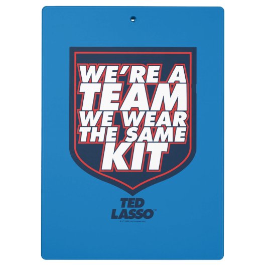 Ted Lasso | Wir sind ein Team Typografy Graphic Klemmbrett (Rückseite)
