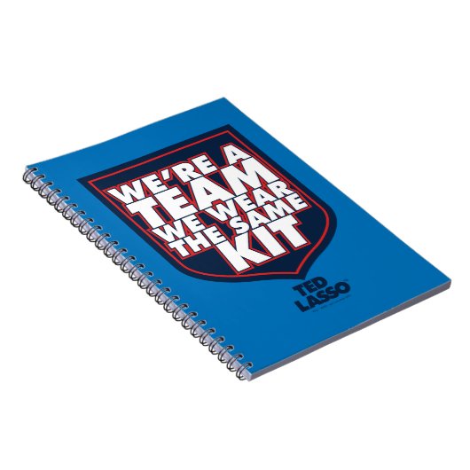 Ted Lasso | Wir sind ein Team Typografy Graphic Notizblock (Rechte Seite)