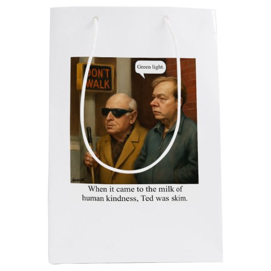 Ted war mager. T-Shirt Mittlere Geschenktüte (Vorderseite)