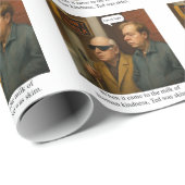 Ted war schlank. T-Shirt Geschenkpapier (Rolleneckpunkt)