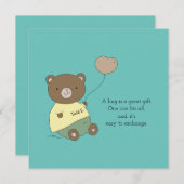 Tedd E. Bear Hugs Aquamarin Personalisiert (Vorne/Hinten)