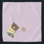 Tedd E. Teddy Bear Personalisiert Mutes Lila Tier Halstuch<br><div class="desc">Ich Liebe diese wunderschöne lila Hintergrundfarbe gedämpft! Für mich ist es sehr seidig. Verziert mit einem niedlichen Teddybär... mit einem Ballon. Auf seinem Bauch hat er den Namen deines Haustieres. Die Hintergrundfarbe ist anpassbar, ebenso wie der Schriftart, die Farbe des Schriftartes und der Name... über das Menü Bearbeiten. Mach' es...</div>