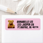 TEDDDY BEAR RÜCKSENDEADRESSEN-AUFKLEBER (Insitu)