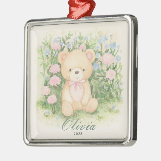 Tedder Bear Garden Ornament Aus Metall (Links)