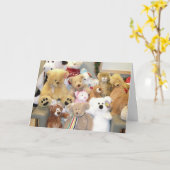TEDDIEN GRUPPE BIRTHDAY CARD KARTE (Gelbe Blume)