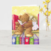 Teddies Story Time Karte (Gelbe Blume)