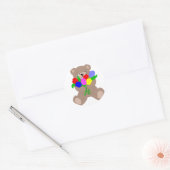 Teddies tulis runder aufkleber (Umschlag)