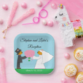 Tedding Bears Erlangung eines Empfangs auf dem Pla Pappteller (Party)